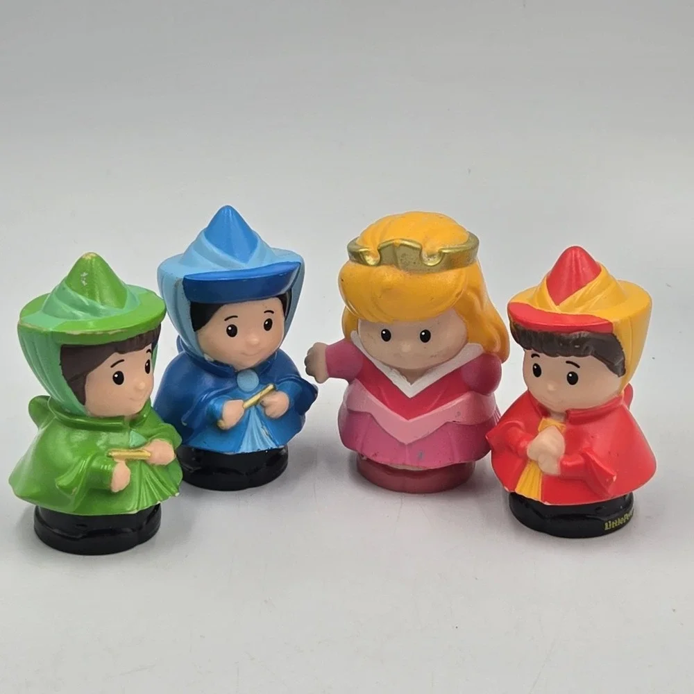 Fisher Price Little People Disney Sleeping Beauty Aurora Fairy Godmothers Lot 4